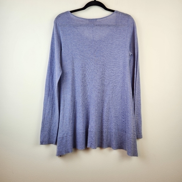 Eileen Fisher Tencel Merino Wool Alpaca lightweight sweater Size Small Lilac - Picture 5 of 6